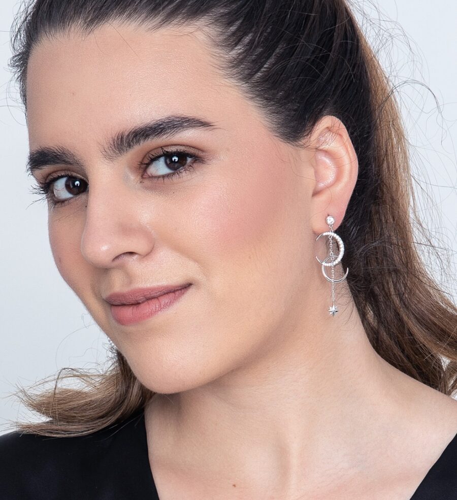 Aretes de plata Stars on the Moon - Imagen 2