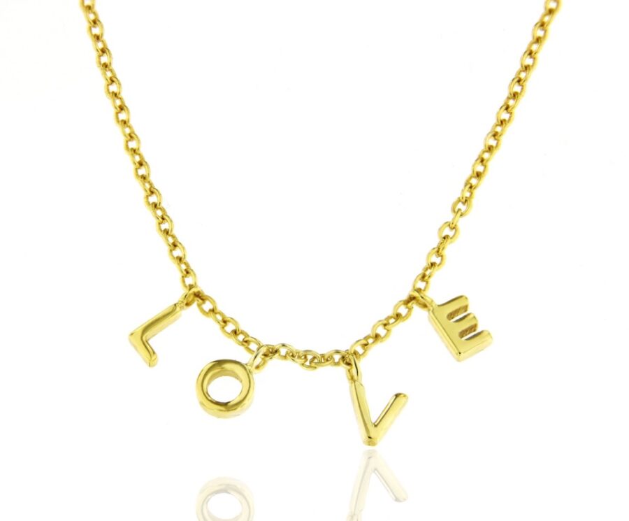 Collar de plata LOVE is you