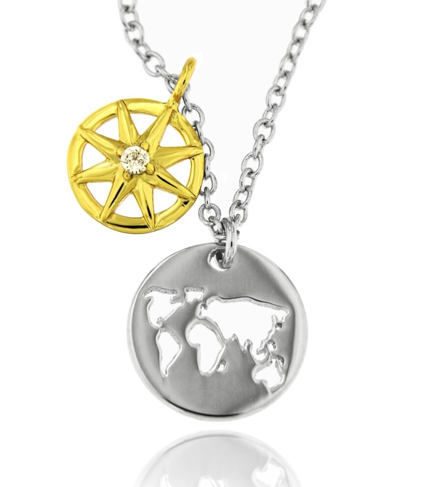 Collar de plata Love the World