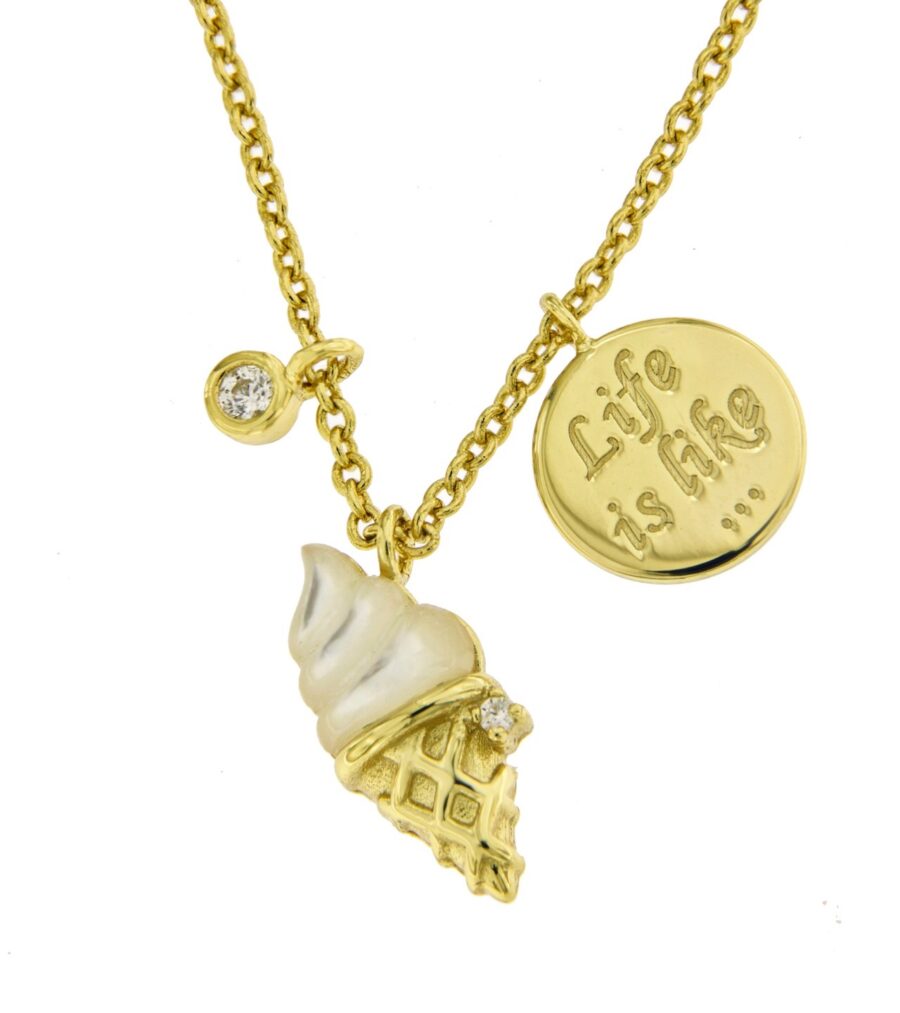 Collar de plata Life is like an Ice Cream