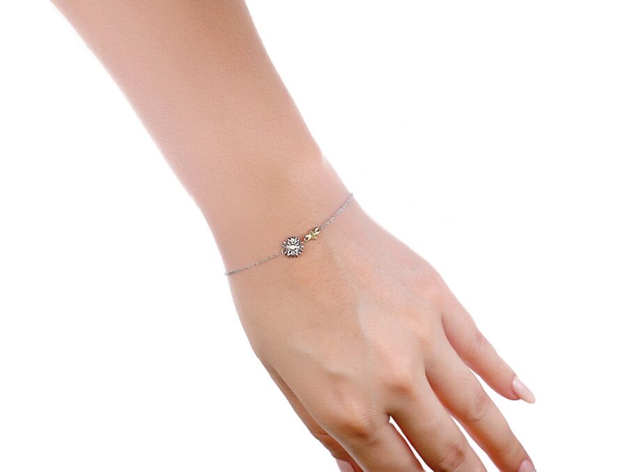 Pulsera de plata Flower & Bee - Imagen 3