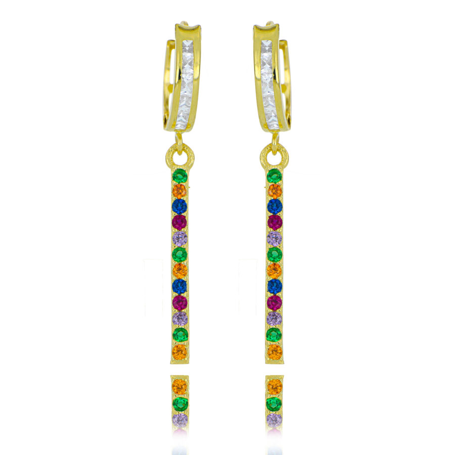 Aretes de oro Arracadas Intense Colors