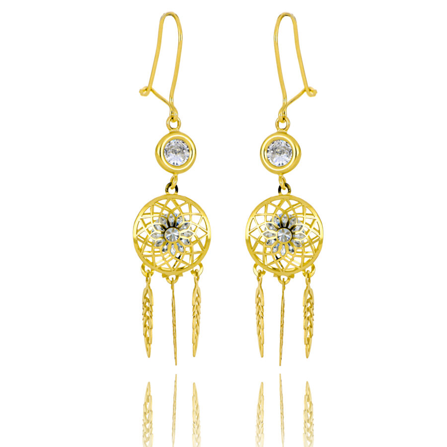 Aretes de oro Dream Catcher