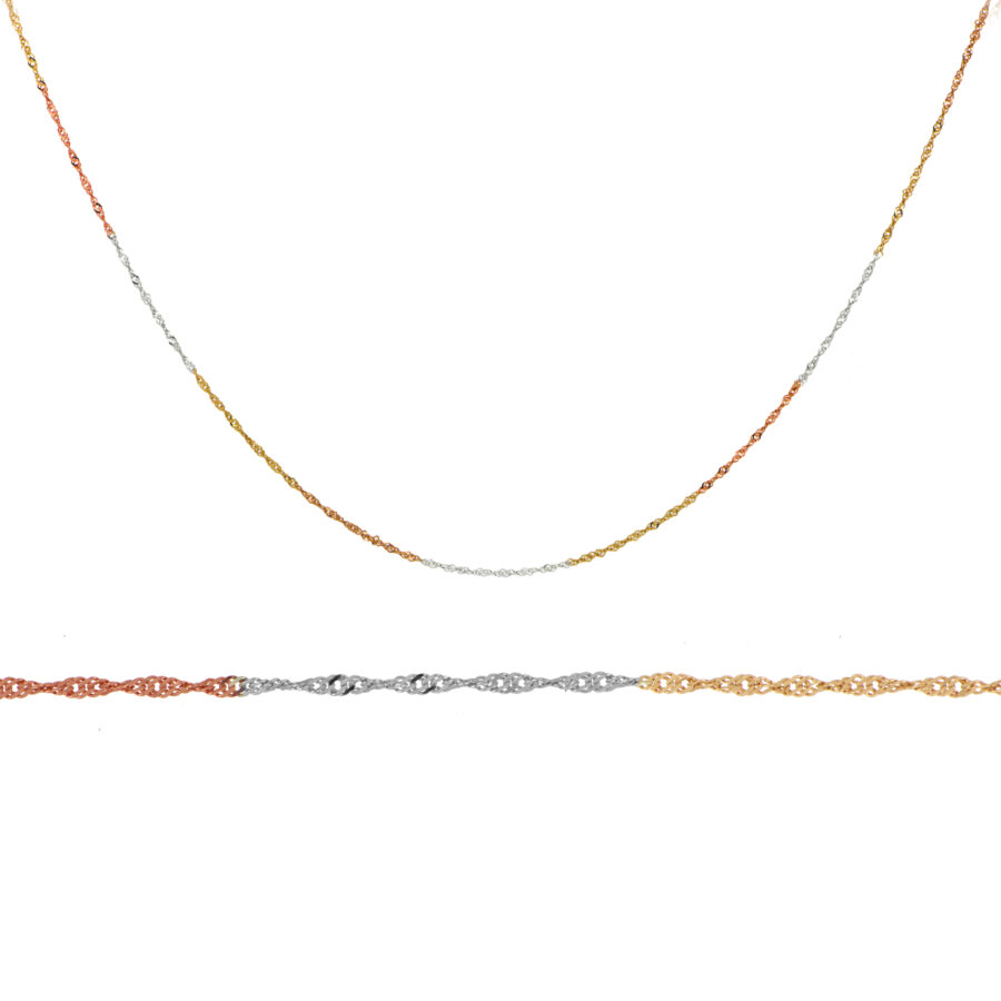 Cadena de oro Torsal Tricolor - Imagen 2